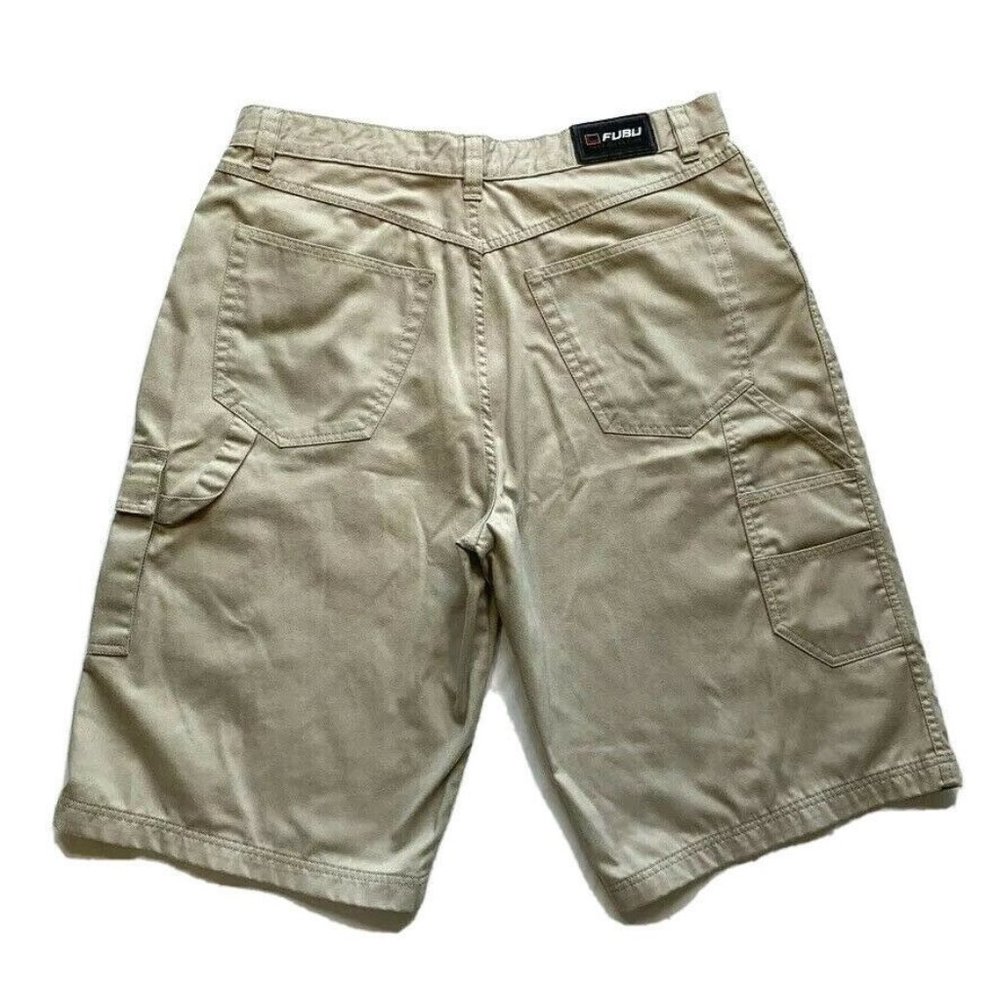 Fubu Carpenter‎ Shorts Mens 38 Baggy Long Khaki Skater Hip Hop Work Utility NEW